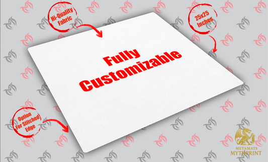 MythPrint Custom 2-Player Cloth Playmat (25" × 25")