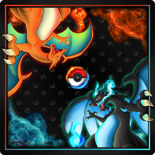 Fire & Ice — Prestige Two-Player Playmat (25" × 25")