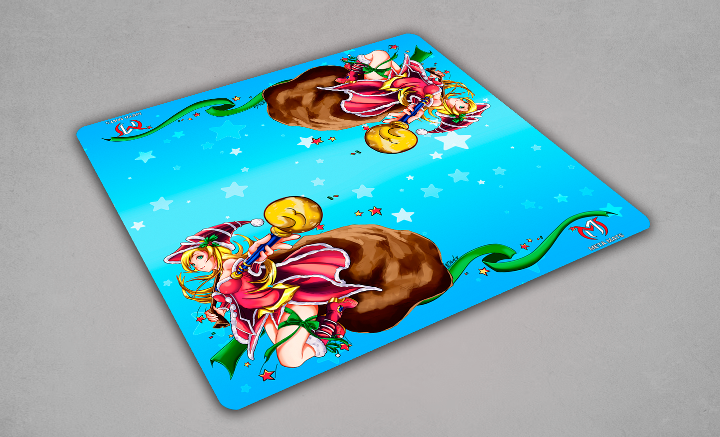 Christmas Mistress - Prestige Two-Player Playmat (25″ × 25″)