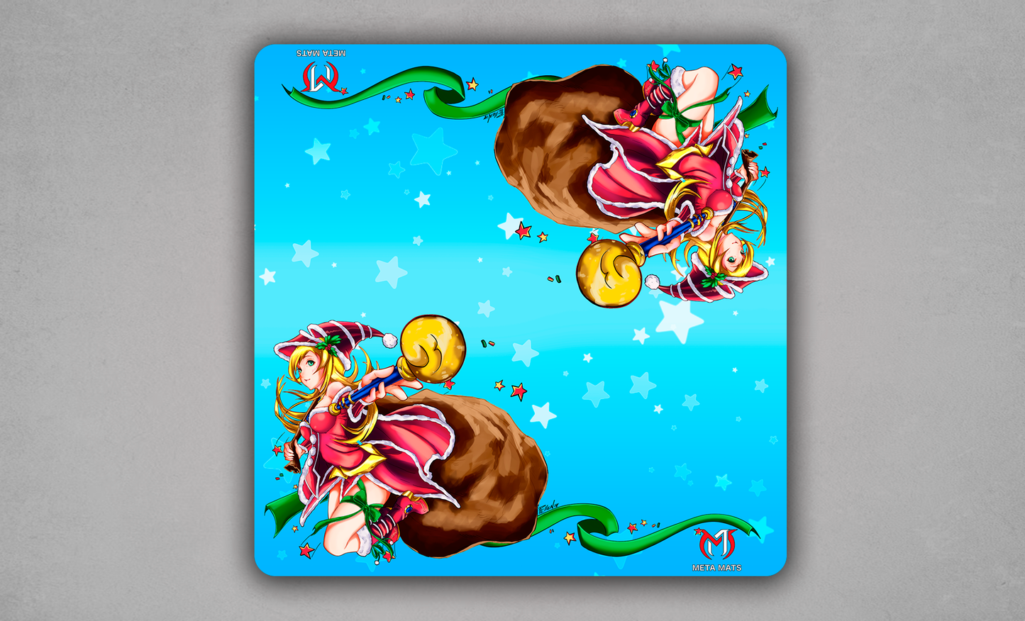 Christmas Mistress - Prestige Two-Player Playmat (25″ × 25″)