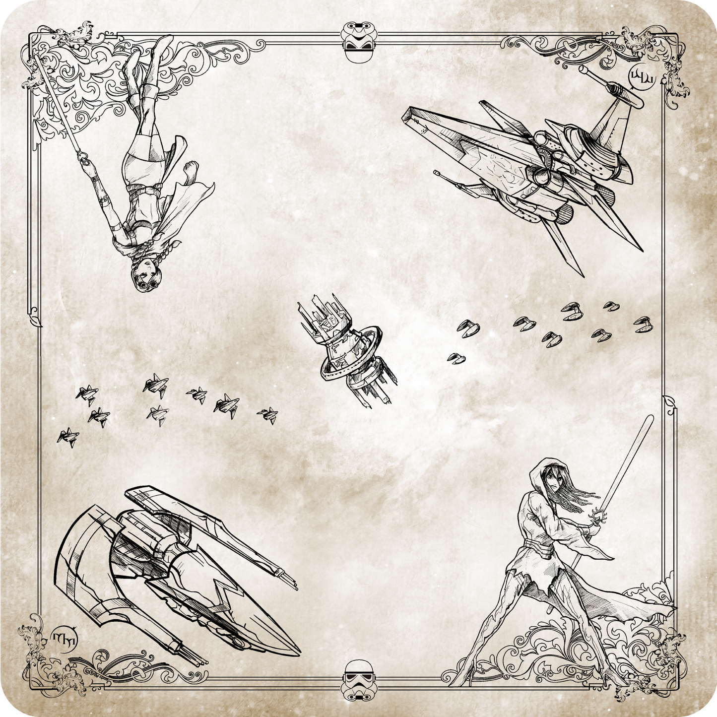 Kozmo Legends — Prestige Two-Player Playmat (Vaulted)