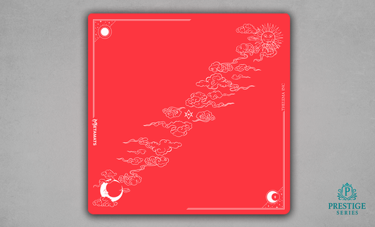 Sun & Moon — Prestige Two-Player Playmat (25" × 25") Red Variant