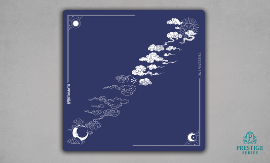 Sun & Moon — Prestige Two-Player Playmat (25" × 25") Blue Variant