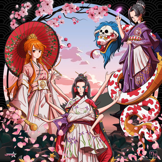 Wano’s Grace — Prestige Two-Player Playmat (25" × 25")