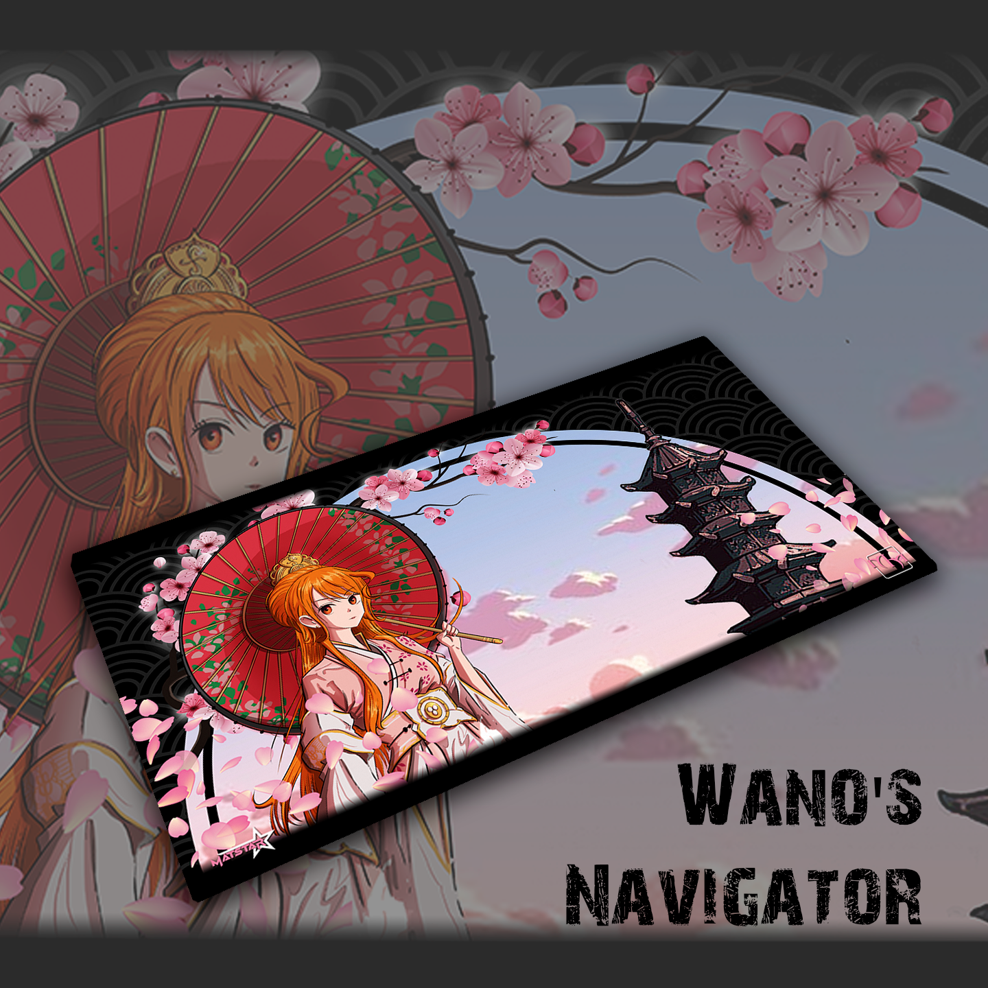 Wano’s Navigator — Prestige One-Player Playmat (25" × 14")