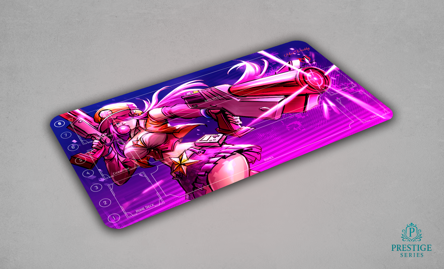 Arcades Strategist (With Zones) – MetaMats × MatDaddy 1-Player Playmat