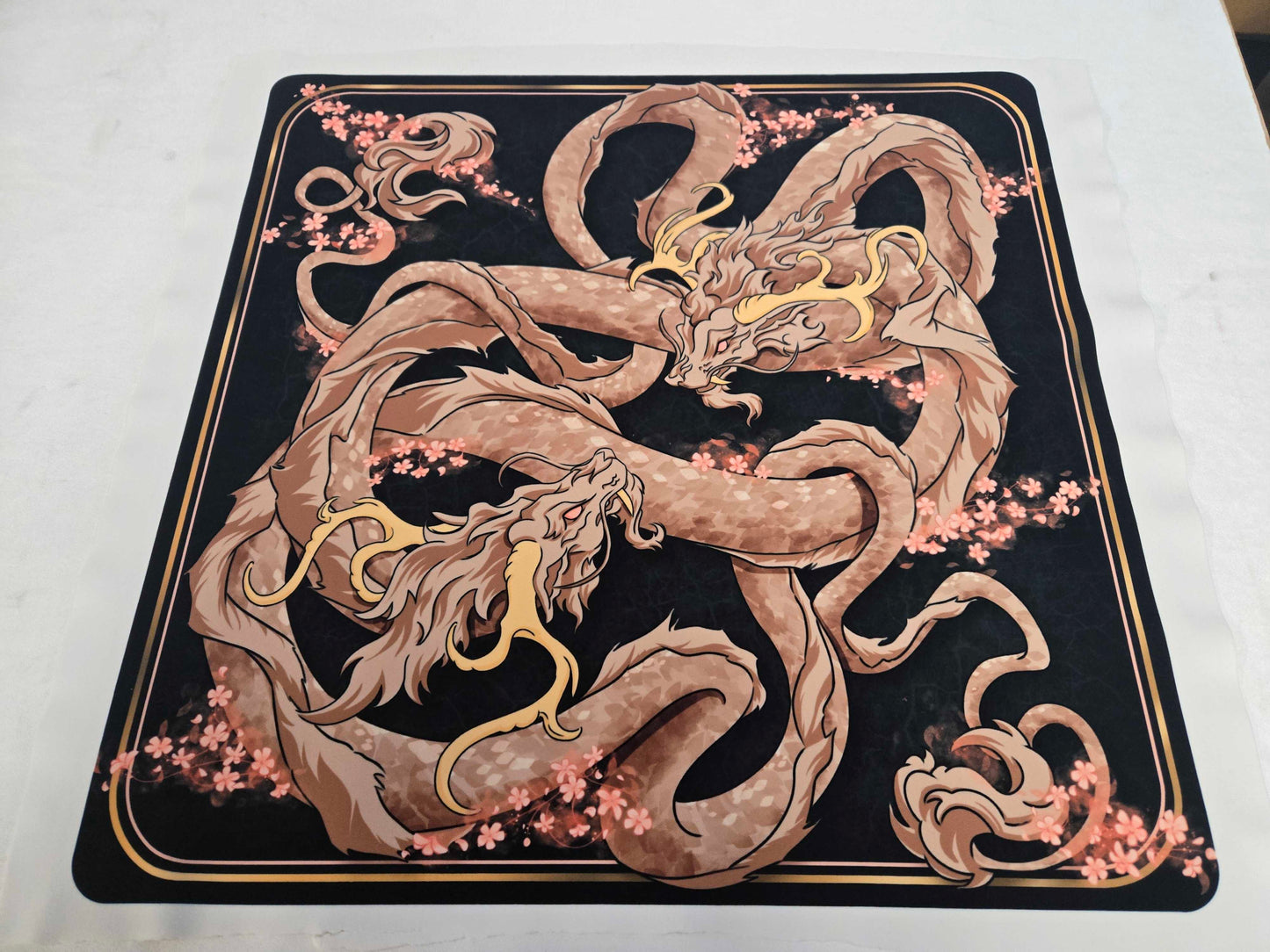Ember Twin Sovereigns — Prestige Two-Player Playmat (25″ × 25″)