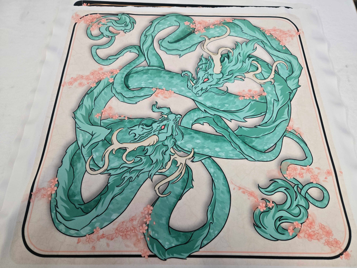 Jade Twin Sovereigns — Prestige Two-Player Playmat (25″ × 25″)