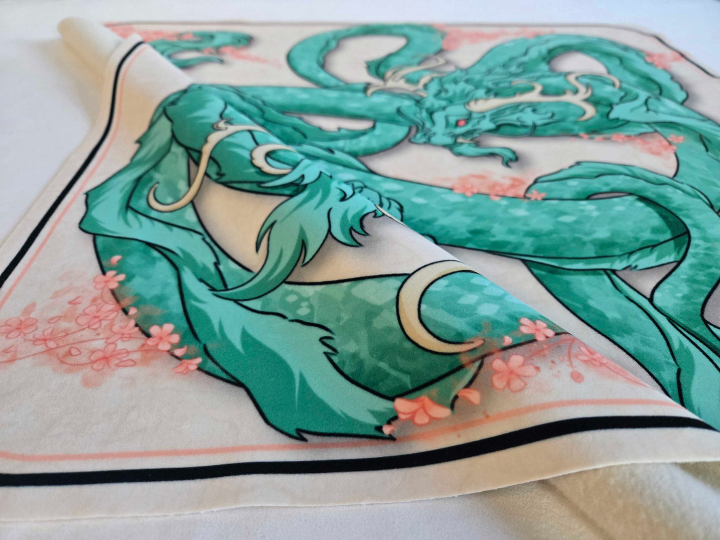 Jade Twin Sovereigns — Prestige Two-Player Playmat (25″ × 25″)