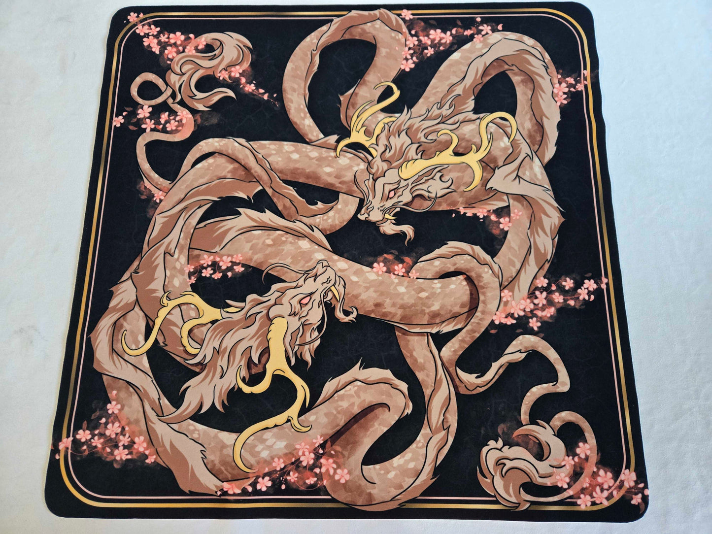 Ember Twin Sovereigns — Prestige Two-Player Playmat (25″ × 25″)