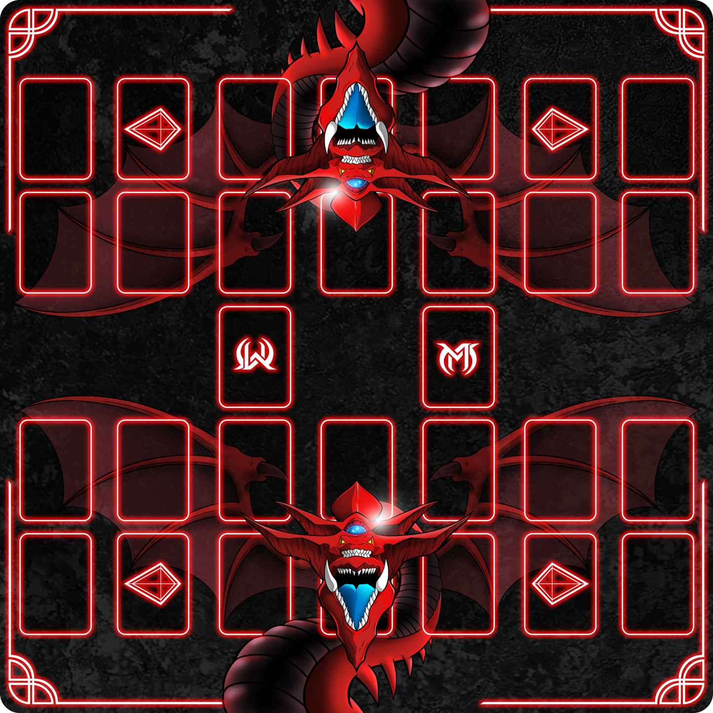 Slifer the Sky Dragon — Prestige Two-Player Playmat (Vaulted)