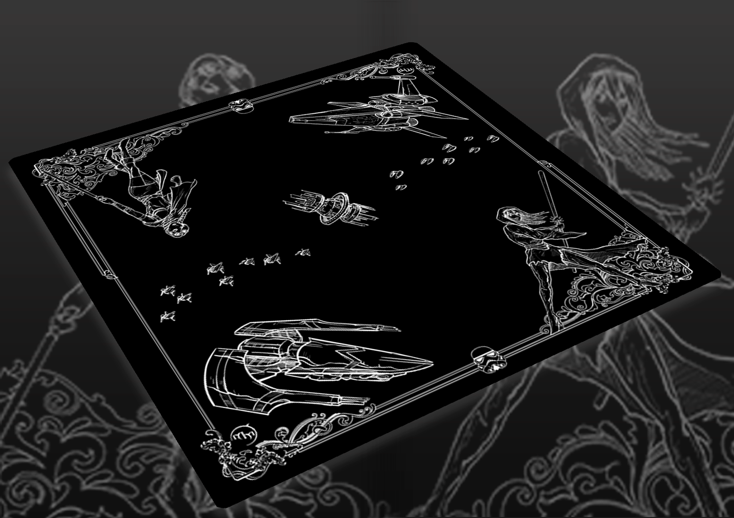 Kozmo Legends (Dark Variant) — Prestige Two-Player Playmat (Vaulted)