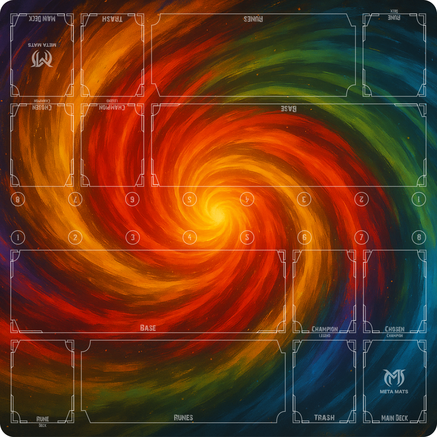 Riftbound: Energy Vortex (With Zones) — Prestige Two-Player Playmat