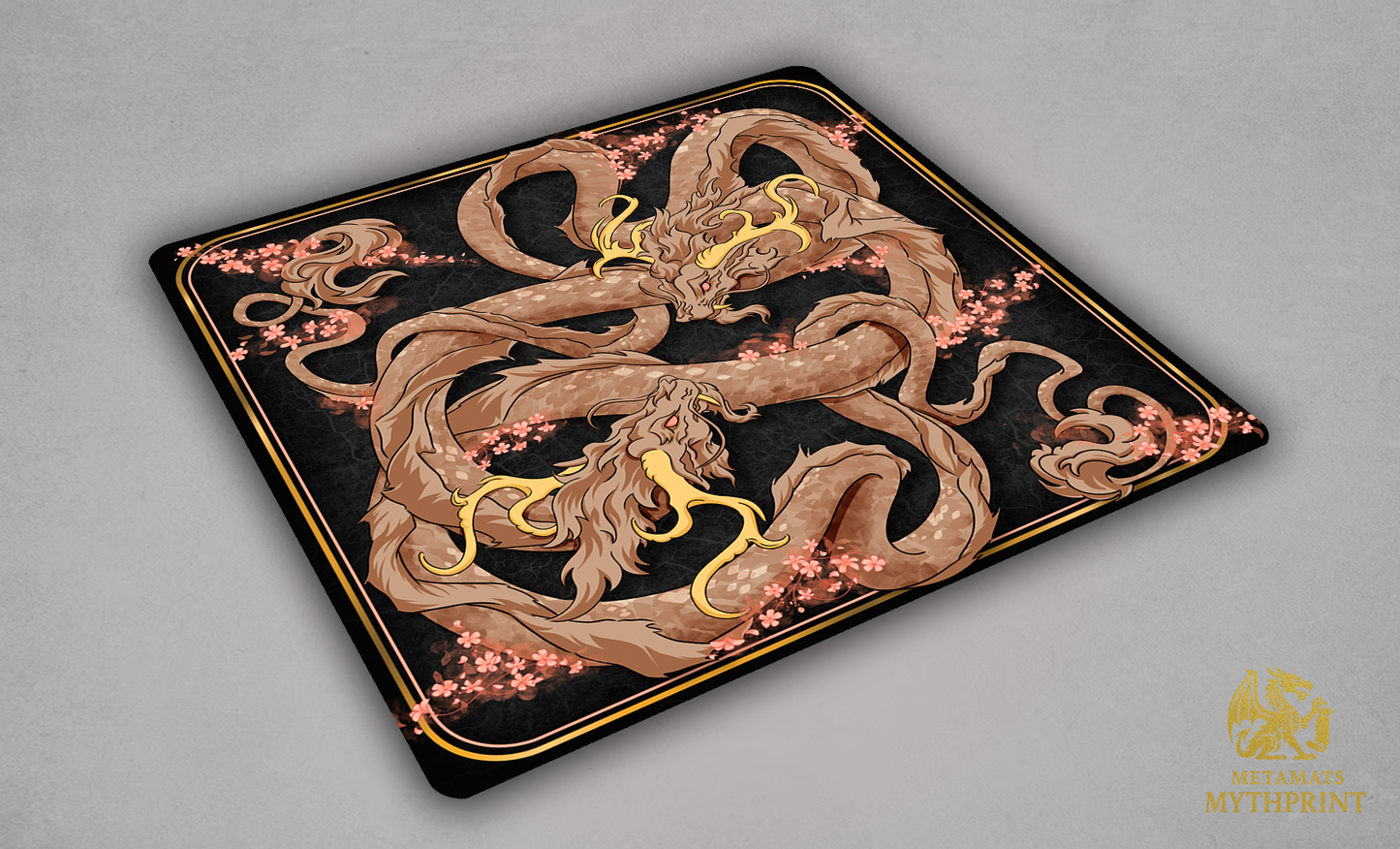 Ember Twin Sovereigns — Prestige Two-Player Playmat (25″ × 25″)