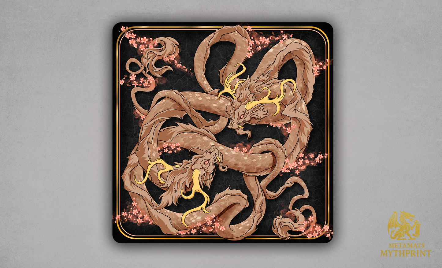 Ember Twin Sovereigns — Prestige Two-Player Playmat (25″ × 25″)