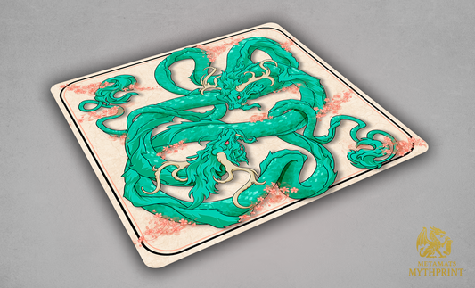 Jade Twin Sovereigns — Prestige Two-Player Playmat (25″ × 25″)