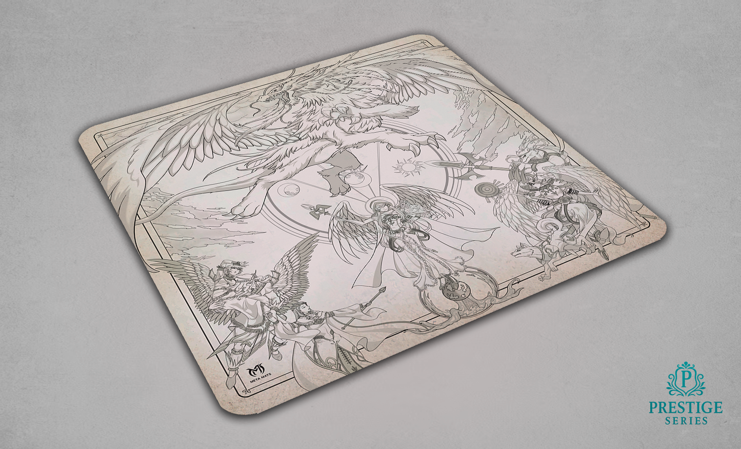 Minerva’s Blessing — Prestige Two-Player Playmat (25" × 25") LIMITED