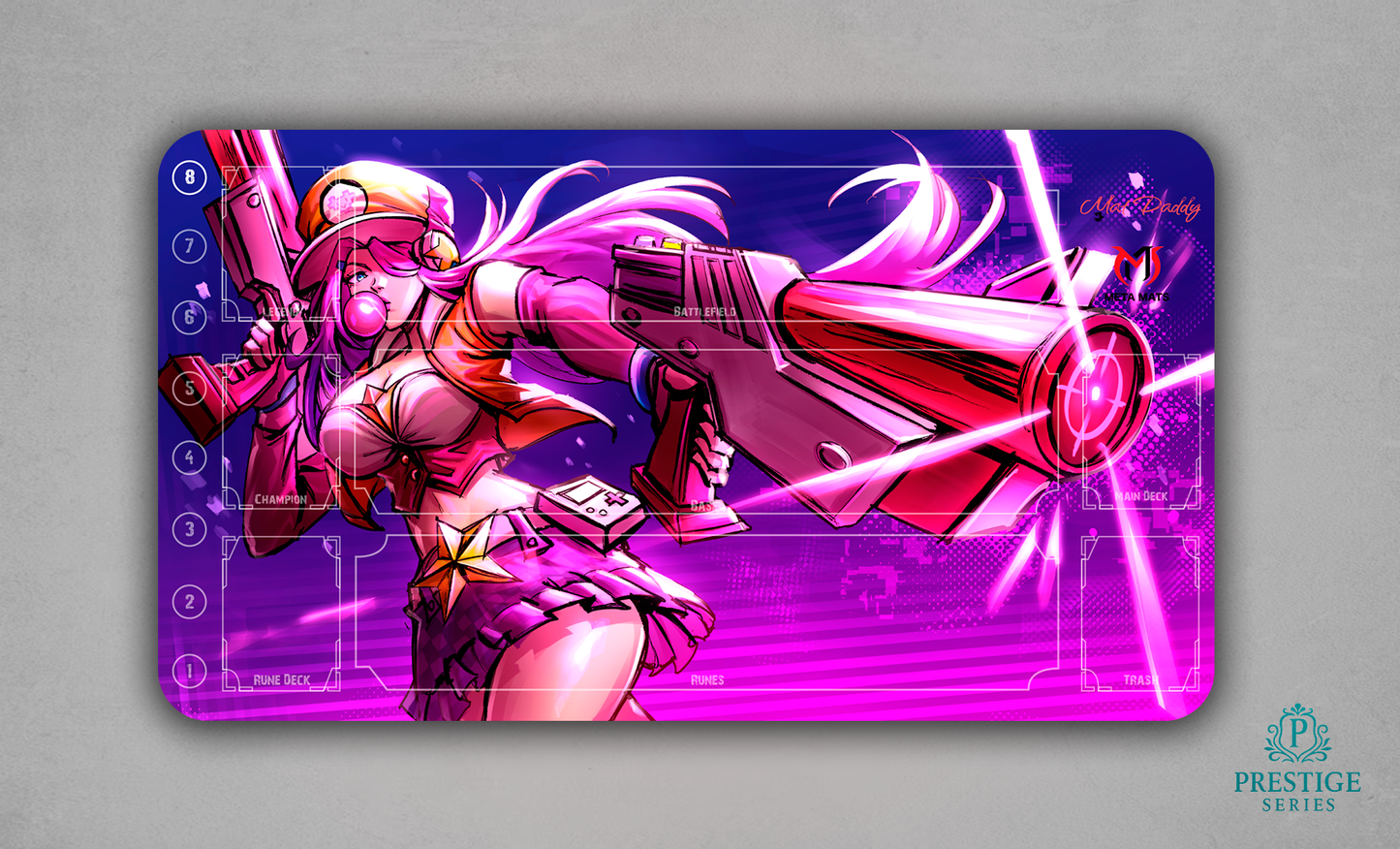 Arcades Strategist (With Zones) – MetaMats × MatDaddy 1-Player Playmat